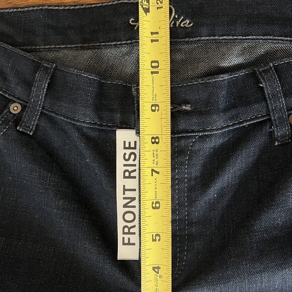 The Diva Women's Denim Jeans Size 14 Long Boot Cut Mid Rise Stretch Navy - Picture 10 of 11